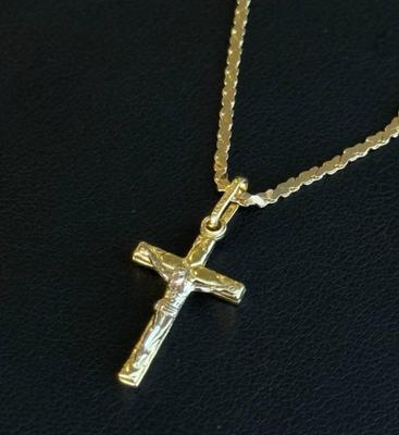 14 k gold chain cross 24 in