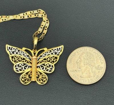14 k gold chain butterfly 24 in