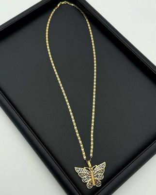 14 k gold chain butterfly 24 in