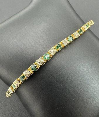 14 k gold multi stone bracelet 7