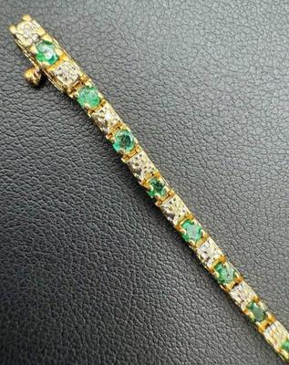 14 k gold multi stone bracelet 7
