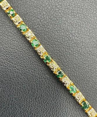 14 k gold multi stone bracelet 7