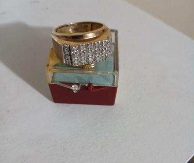 10 k gold diamond ring size 10