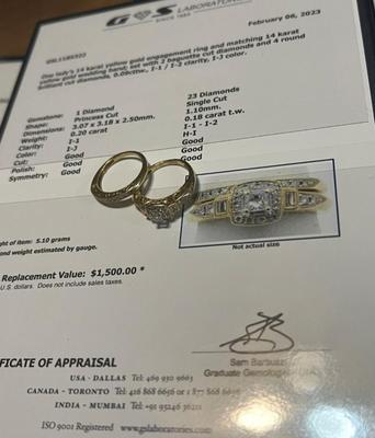 14 k gold diamond ring size 7