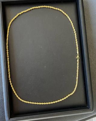 14 k gold rope chain 22 in