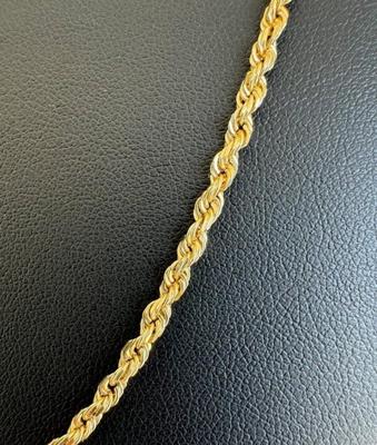 14 k gold rope chain 22 in