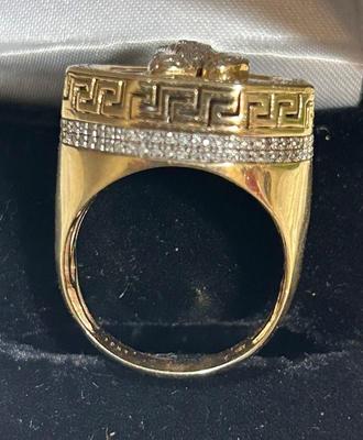 14 k gold diamond ring size 11 24.2 g