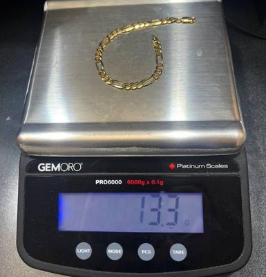 14 k gold bracelet 8 in