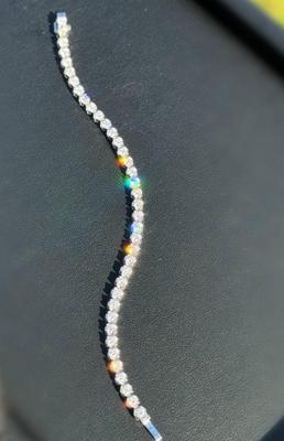 18 k gold diamond tennis bracelet 7 in