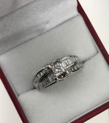 14 k gold diamond ring size 7