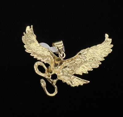14 k gold eagle pendant