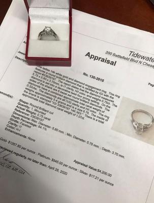 Gold diamond ring size 6.75
