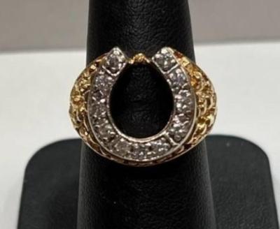 14 k gold diamond ring size 12
