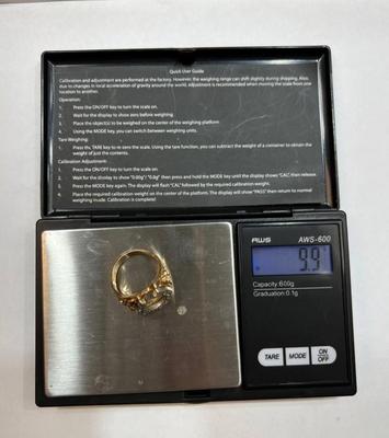 14 k gold diamond ring size 12