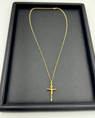 14 k gold chain cross 22 in gold cross chain