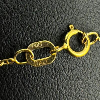 14 k gold chain heart 20 in