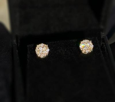 14 k gold diamond earings