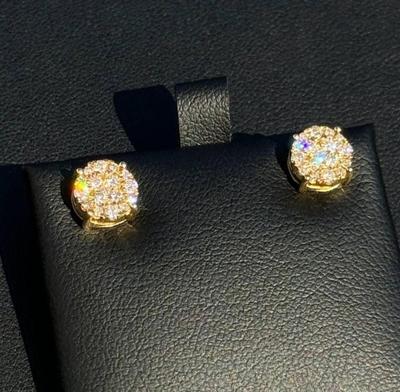 14 k gold diamond earings