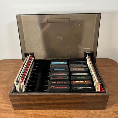 LOT 85L: Vintage Atari 2600 Console, Controller, Paddles and Games in Case