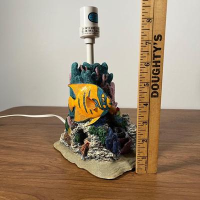 LOT 88L: Nautical Fish-Themed Home Decor Collection - Bathroom Set, Candles, Mobile, Lamp