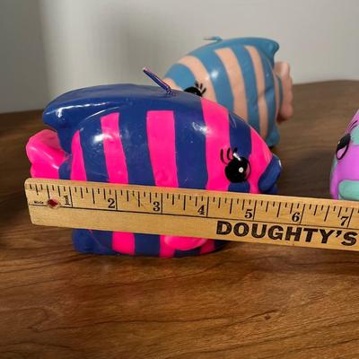 LOT 88L: Nautical Fish-Themed Home Decor Collection - Bathroom Set, Candles, Mobile, Lamp