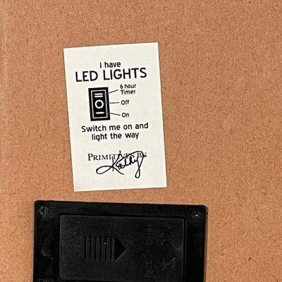 LOT 96L: Christmas Decor - Heavy Duty Heirloom Iron Christmas Tree Stand, Topiaries, Light-Up Pictures