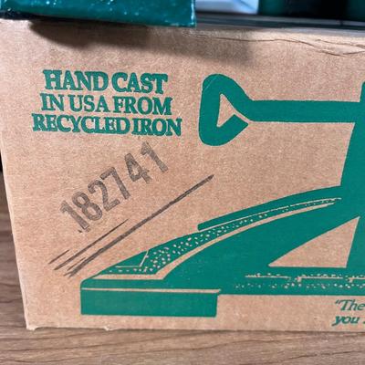 LOT 96L: Christmas Decor - Heavy Duty Heirloom Iron Christmas Tree Stand, Topiaries, Light-Up Pictures