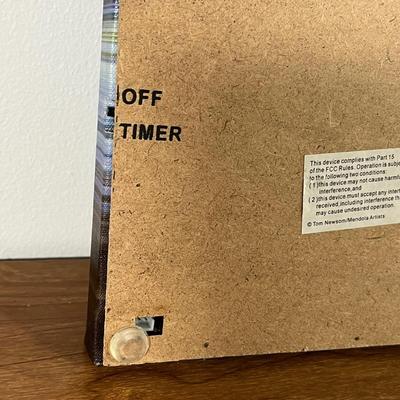 LOT 96L: Christmas Decor - Heavy Duty Heirloom Iron Christmas Tree Stand, Topiaries, Light-Up Pictures