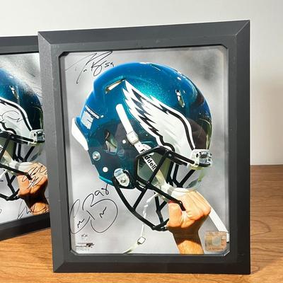LOT 98L: Two Philadelphia Eagles Pictures with Multiple Signatures - Connor Barwin, DeMeco Ryans, Jon Dorenbos, Marcus Smith and More