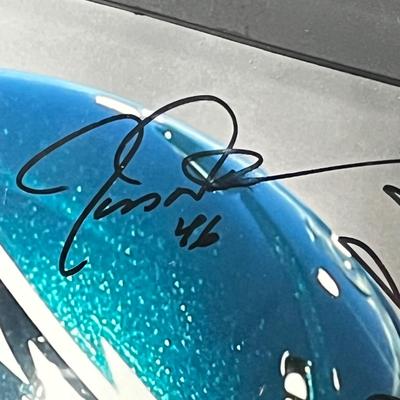 LOT 98L: Two Philadelphia Eagles Pictures with Multiple Signatures - Connor Barwin, DeMeco Ryans, Jon Dorenbos, Marcus Smith and More
