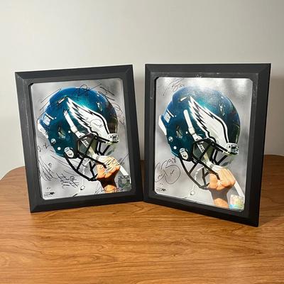 LOT 98L: Two Philadelphia Eagles Pictures with Multiple Signatures - Connor Barwin, DeMeco Ryans, Jon Dorenbos, Marcus Smith and More