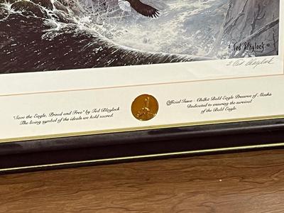 LOT 99L: Signed Print - Ted Blaylock - "Save the Eagle, Proud and Free"