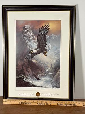LOT 99L: Signed Print - Ted Blaylock - "Save the Eagle, Proud and Free"