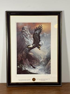 LOT 99L: Signed Print - Ted Blaylock - "Save the Eagle, Proud and Free"