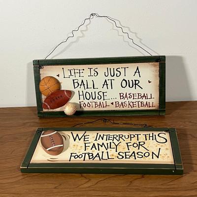 LOT 100L: Football Themed Home Decor, Party Essentials, Serving Pieces, Football-Shaped Crockpot and More