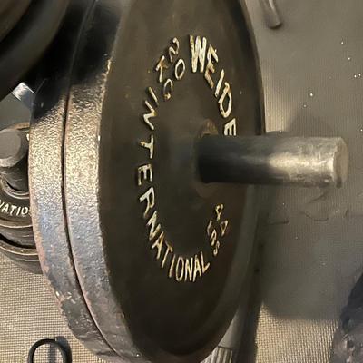 LOT 101W: Weightlifting Lot - Weight Plates, Rack, Bars - More Than 300 Pounds of Weight