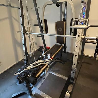 LOT 104W: Marcy Smith Machine Weightlifting Equipment - Model MG-9010G