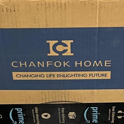 LOT 105W: Chanfok Home Low Profile Ceiling Fan and Light New in Box