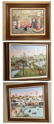 LOT 108B: Three Framed Charles Carson Prints