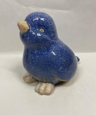 Large Ceramic Pottery Blue Bird Baby Birdie figurine Statue inside or outside