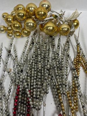 Vintage Mercury Glass Bead Sprays & Christmas Decorations