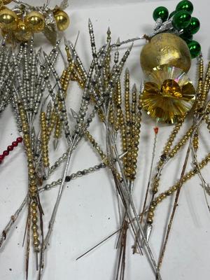 Vintage Mercury Glass Bead Sprays & Christmas Decorations