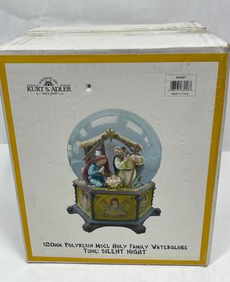 Vintage Nativity Snow Globe - Kurt Adler - Now in box - Plays SILENT NIGHT