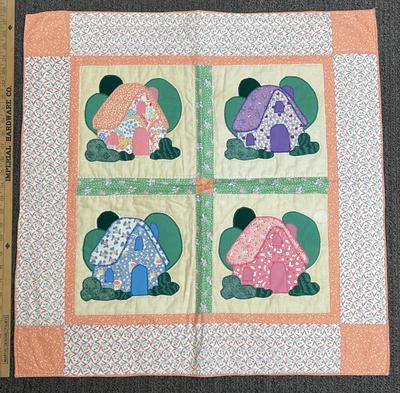 2 small quilted wall hangings Handmade