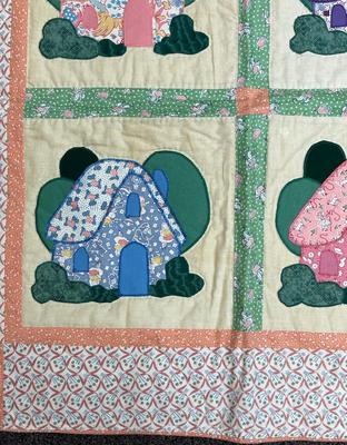 2 small quilted wall hangings Handmade