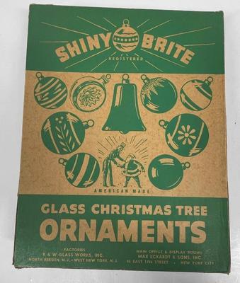 EMPTY - box only - SHINY BRITE GLASS CHRISTMAS TREE ORNAMENTS