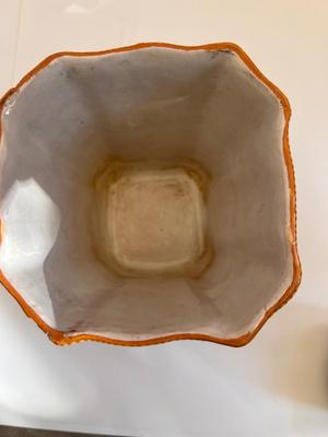 Vintage Earthenware Italian Flower Pot 4.5" tall