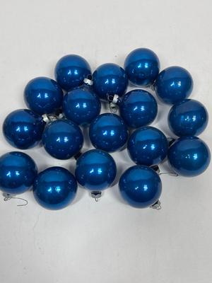 Vintage Lot of Mercury Glass Blue Christmas Ornaments