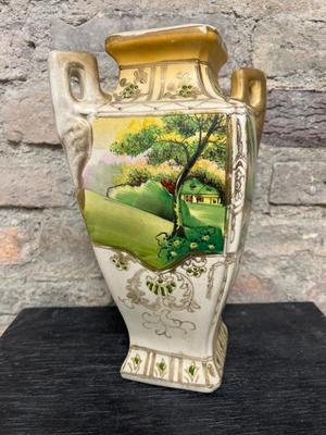 Antique Porcelain Hand painted vase pair