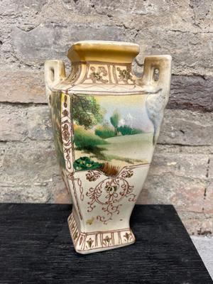 Antique Porcelain Hand painted vase pair